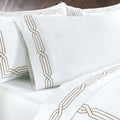 Egyptian Cotton 1200 Thread Count Eco-Friendly Solid or Embroidered Sheet Set