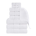 Napa Zero Twist Cotton Waffle 9 Piece Bathroom Towel Set