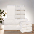 Aria Turkish Cotton Heavyweight 10-Piece Towel Set Ivory