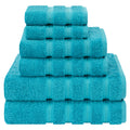 Luxury 6 Piece Towel Set, 2 Bath Towels 2 Hand Towels 2 Washcloths, 100% Cotton Turkish Towels for Bathroom