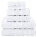 Luxury 6 Piece Towel Set, 2 Bath Towels 2 Hand Towels 2 Washcloths, 100% Cotton Turkish Towels for Bathroom