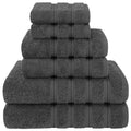 Luxury 6 Piece Towel Set, 2 Bath Towels 2 Hand Towels 2 Washcloths, 100% Cotton Turkish Towels for Bathroom