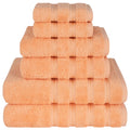 Luxury 6 Piece Towel Set, 2 Bath Towels 2 Hand Towels 2 Washcloths, 100% Cotton Turkish Towels for Bathroom