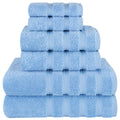 Luxury 6 Piece Towel Set, 2 Bath Towels 2 Hand Towels 2 Washcloths, 100% Cotton Turkish Towels for Bathroom