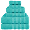 Luxury 6 Piece Towel Set, 2 Bath Towels 2 Hand Towels 2 Washcloths, 100% Cotton Turkish Towels for Bathroom