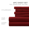Double Brushed Deep Pocket 6 Piece Sheet Set