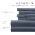 Double Brushed Deep Pocket 6 Piece Sheet Set