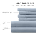 Double Brushed Deep Pocket 6 Piece Sheet Set