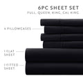 Double Brushed Deep Pocket 6 Piece Sheet Set