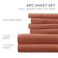 Double Brushed Deep Pocket 6 Piece Sheet Set