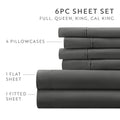 Double Brushed Deep Pocket 6 Piece Sheet Set