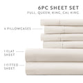 Double Brushed Deep Pocket 6 Piece Sheet Set