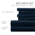 Double Brushed Deep Pocket 6 Piece Sheet Set