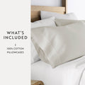 Solid Cotton Pillowcase 2 Piece Set