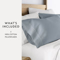 Solid Cotton Pillowcase 2 Piece Set