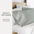 Solid Cotton Pillowcase 2 Piece Set