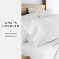 Solid Cotton Pillowcase 2 Piece Set