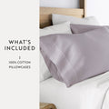 Solid Cotton Pillowcase 2 Piece Set