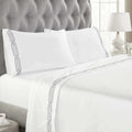 Egyptian Cotton 1200 Thread Count Eco-Friendly Solid or Embroidered Sheet Set