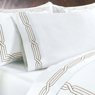 Egyptian Cotton 1200 Thread Count Eco-Friendly Solid or Embroidered Sheet Set