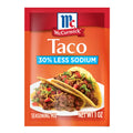 Mccormick 30% Less Sodium Taco Seasoning Mix, 1 Oz Envelope