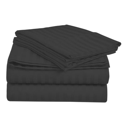 Fresh Home 1000 Thread Count Egyptian Quality Cotton Deep Pocket Dobby Stripe Sheet Set