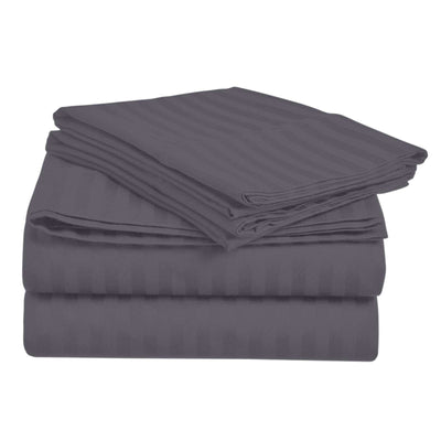 Fresh Home 1000 Thread Count Egyptian Quality Cotton Deep Pocket Dobby Stripe Sheet Set