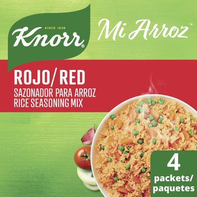 Knorr Rojo Red Rice Seasoning Mix, 2.39 Oz 4 Count