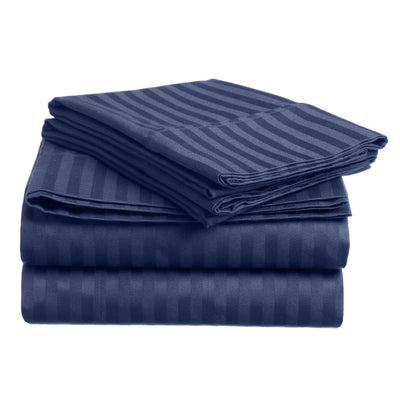 Fresh Home 1000 Thread Count Egyptian Quality Cotton Deep Pocket Dobby Stripe Sheet Set