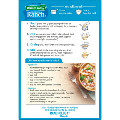 Hidden Valley Original Ranch Pasta Salad, 7.09 Fl Oz
