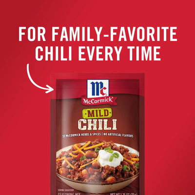 Mccormick Mild Chili Seasoning Mix, 1.25 Oz Envelope
