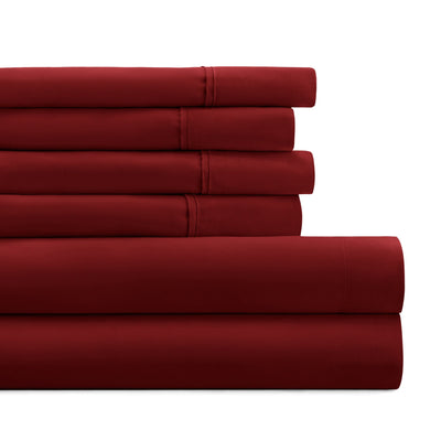 Double Brushed Deep Pocket 6 Piece Sheet Set