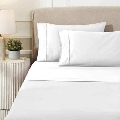 Egyptian Cotton 1200 Thread Count Eco-Friendly Solid or Embroidered Sheet Set