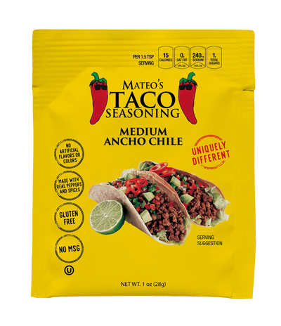 Mateo'S Taco Seasoning Medium Ancho Chile