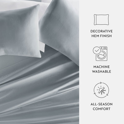Solid Cotton Pillowcase 2 Piece Set