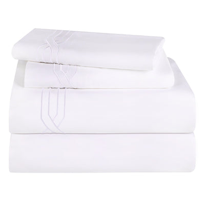 Egyptian Cotton 1200 Thread Count Eco-Friendly Solid or Embroidered Sheet Set