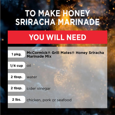 Mccormick Grill Mates Gluten Free Honey Sriracha, 1 Oz Envelope
