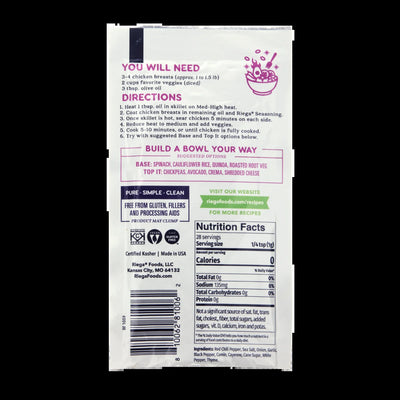 RIEGA Gluten-Free Blackened Chicken Bowl Seasoning Mix, 1 Oz – Build Your Bowl, Prep in 10 Minutes