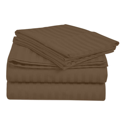 Fresh Home 1000 Thread Count Egyptian Quality Cotton Deep Pocket Dobby Stripe Sheet Set