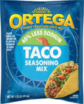 Ortega Taco 40% Less Sodium Seasoning Mix, 1.25 Oz