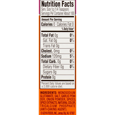 Goya Sazon Sin Achiote (Without Annatto) 3.52 Oz, 20 Packets/Sobres