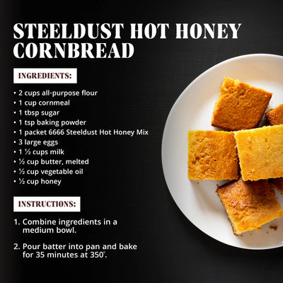 Four Sixes Steeldust Hot Honey Mix, Texas Style with a Hint of Jalapeno, 1.25 Oz Packet