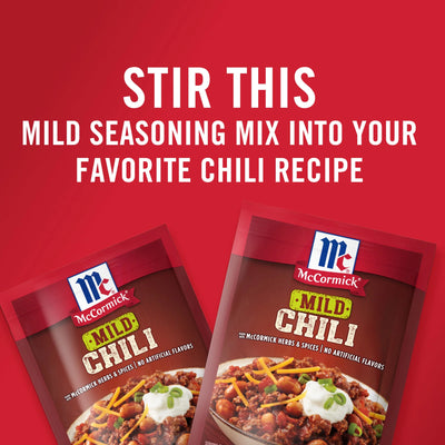 Mccormick Mild Chili Seasoning Mix, 1.25 Oz Envelope