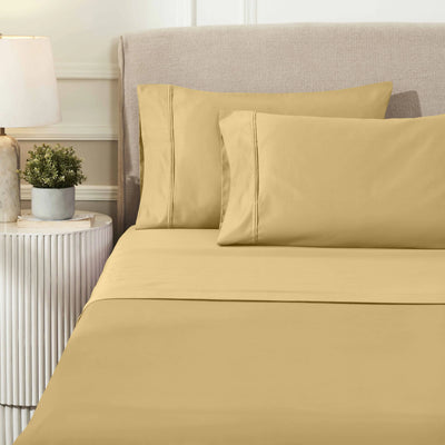 Egyptian Cotton 1200 Thread Count Eco-Friendly Solid or Embroidered Sheet Set