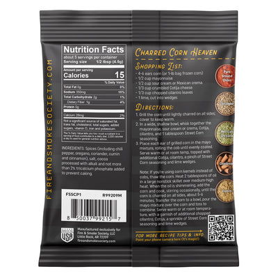 Fire & Smoke Society Street Corn Elote Seasoning, .8 Ounce